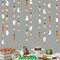 Easter Party Decorations - Bunny Carrot Circle Dot Garland Streamer Hanging Paper Buffalo Plaid Carrot Polka Dot Rabbit Banner for Spring Day Party Supplies